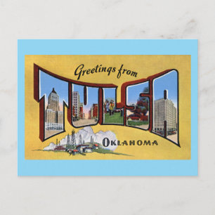 Salutations de Tulsa Oklahoma Carte postale de voy