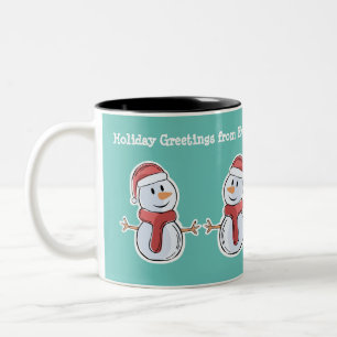 Salutations de vacances Customisé compagnie Mug