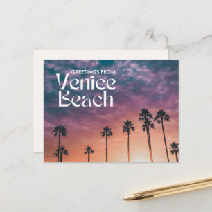Salutations de Venice Beach Sunset Carte postale