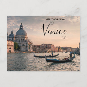 Salutations de Venise Italie Carte postale de gond