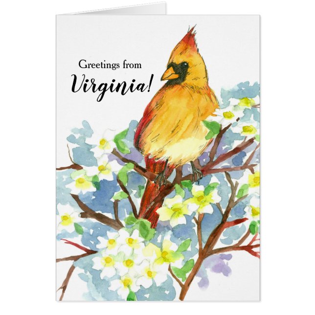 Salutations De Virginia Femme Cardinal Bird (Devant)