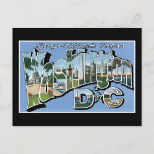 Salutations de Washington D.C. ! Carte postale vin