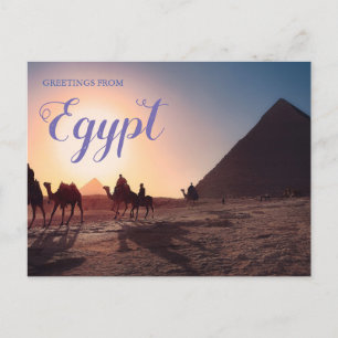 Salutations des pyramides d'Égypte Carte postale d