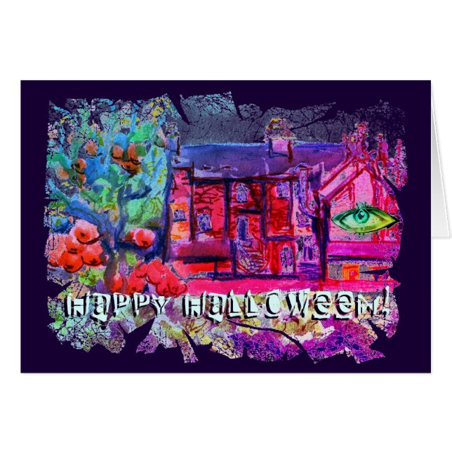 Salutations d'Halloween de Newtown, Powys, Pays de (Devant horizontal)