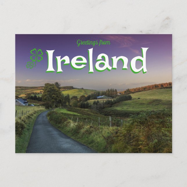 Salutations d'Irlande Carte postale panoramique (Devant)
