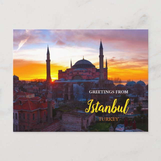 Salutations d'Istanbul Turquie Carte postale de vo (Devant)