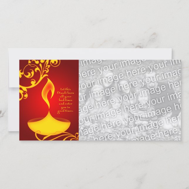 salutations diwali : lumière élégante (Devant)