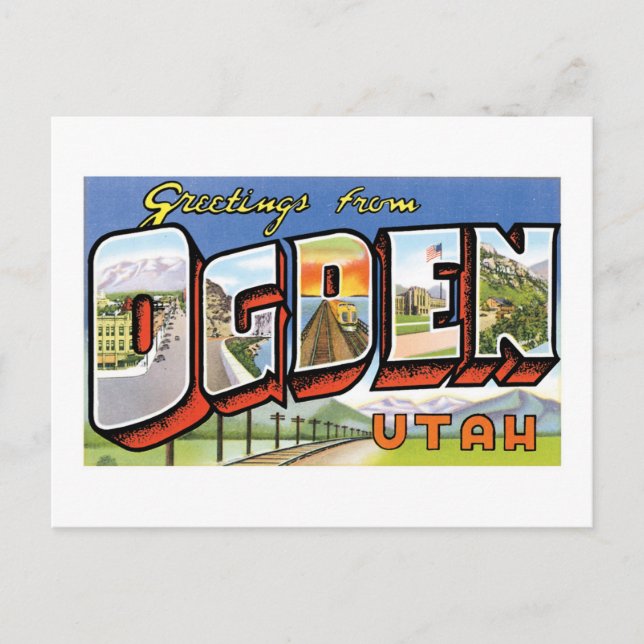 Salutations d'Ogden, Utah ! Carte postale rétro (Devant)