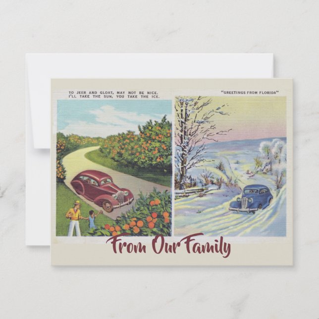 Salutations Drôle De La Carte Florida (Devant)