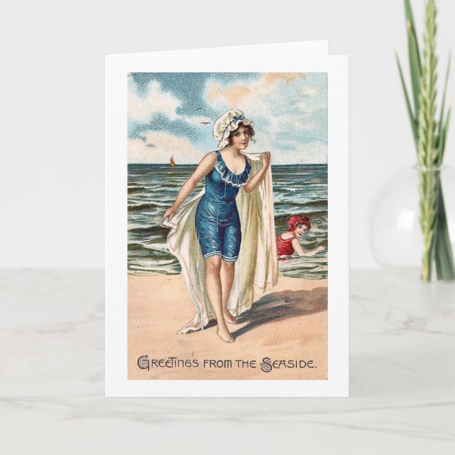 Salutations du côté de mer - carte postale vintage (Devant)