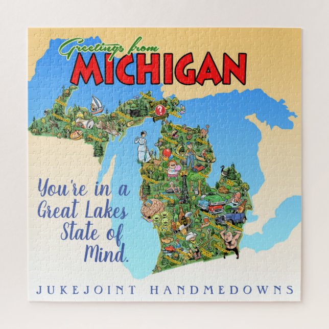 Salutations du Michigan Puzzle (Vertical)