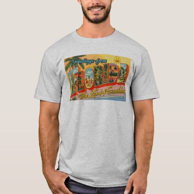 Salutations du T-shirt des hommes de carte postale (Devant)