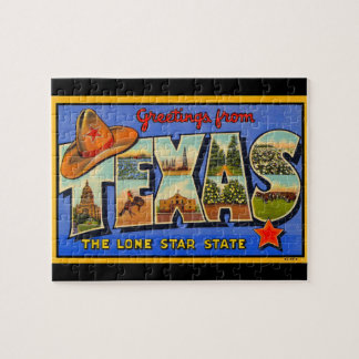 Salutations du Texas the Lone Star State Puzzle