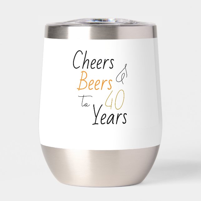 Salutations et bières 40e anniversaire minimal Fêt (Avant)