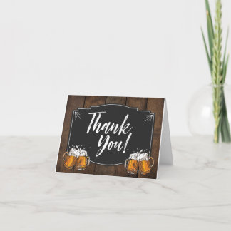 Salutations et bières Carte de remerciements d'ann