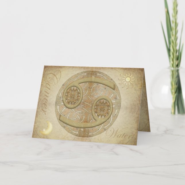 Salutations et cartes pour notes de Cancer de (Devant)