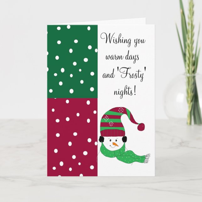 Salutations Frosty - carte (Devant)