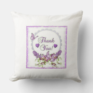 Salutations gracieuses : Merci Floral Coussin