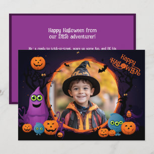 Salutations Halloween avec carte photo personnalis