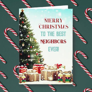 Salutations ! Meilleurs voisins carte de Noël