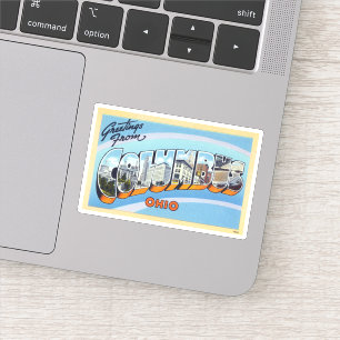 Salutations vintages De Columbus Ohio Sticker