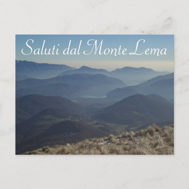 "Saluti dal Monte Lema" - Carte postale suisse (Devant)