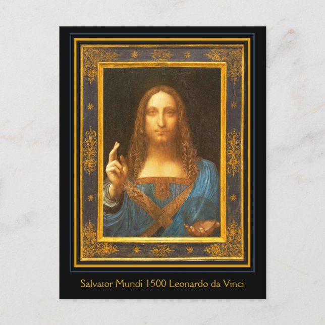 Salvator Mundi 1500 Léonard de Vinci Carte postale (Devant)