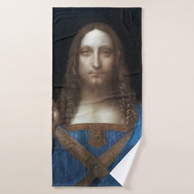 Salvator Mundi, Jésus Christ, Léonard de Vinci (Serviette de bain)