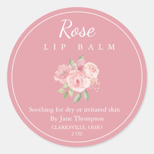 Salve rose / Étiquette balm (Devant)