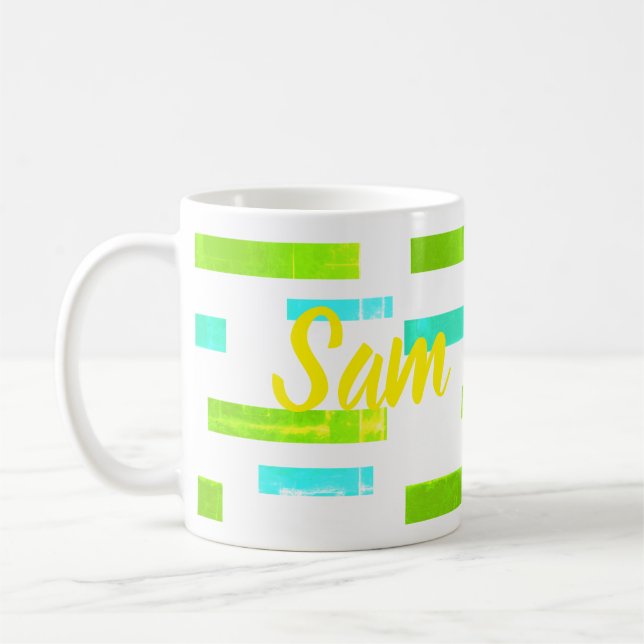 Sam Ajoutez Votre Nom Tropical Coffee Tea Mug Cup (Gauche)
