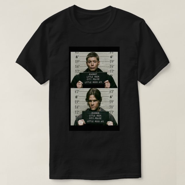 Sam et Dean Mugshots Classic T-Shirt (Design devant)