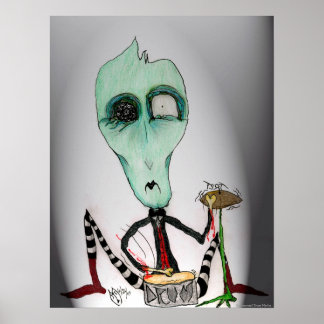 Sam- Ghoulie Drummer Poster d'Art par Tricia Marti