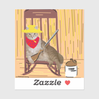 Sam Le Cat No Tresspassant Country Chat Sticker