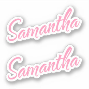 Samantha Nom décoratif en rose x2 Sticker