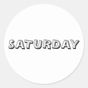 Samedi Sticker blanc Soupe Alphabet par Janz
