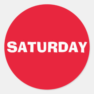 Samedi Sticker rouge Ad Lib par Janz