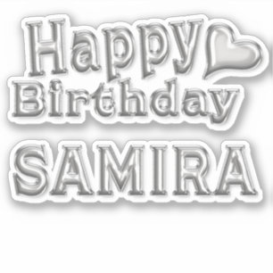 Samira Happy Birthday Autocollant Sticker
