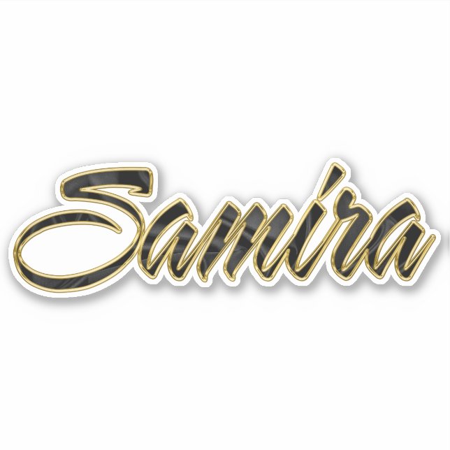 Samira or noir Lettre Autocollant Stickers (Devant)
