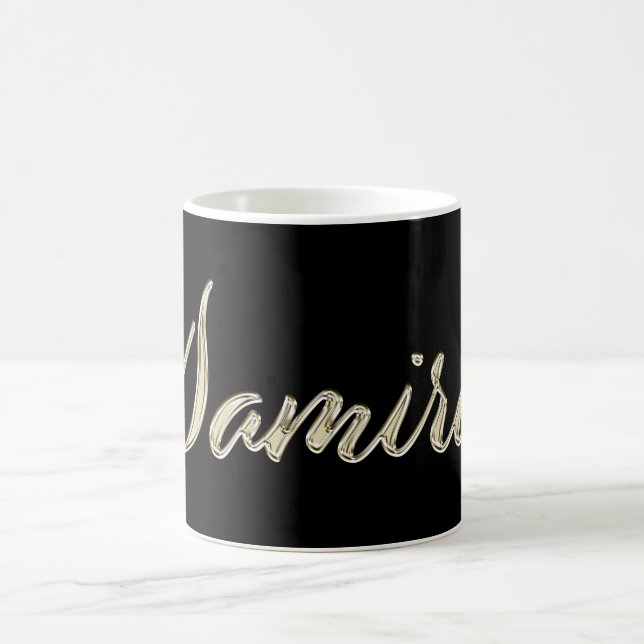 Samira white gold Handwriting Tasse de café (Centre)