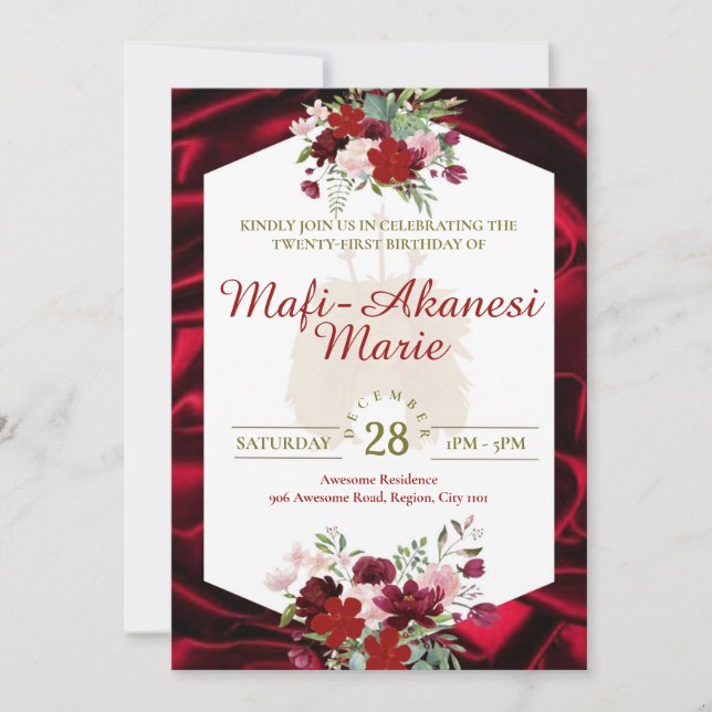 Samoan Tuiga 21e Invitation (Devant)