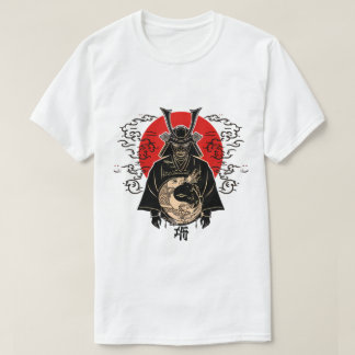 Samouraï et Soleil Levant – T-Shirt d'Art Japonais