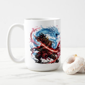 Samouraï légendaire & Mug Blue Dragon | Guerre jap
