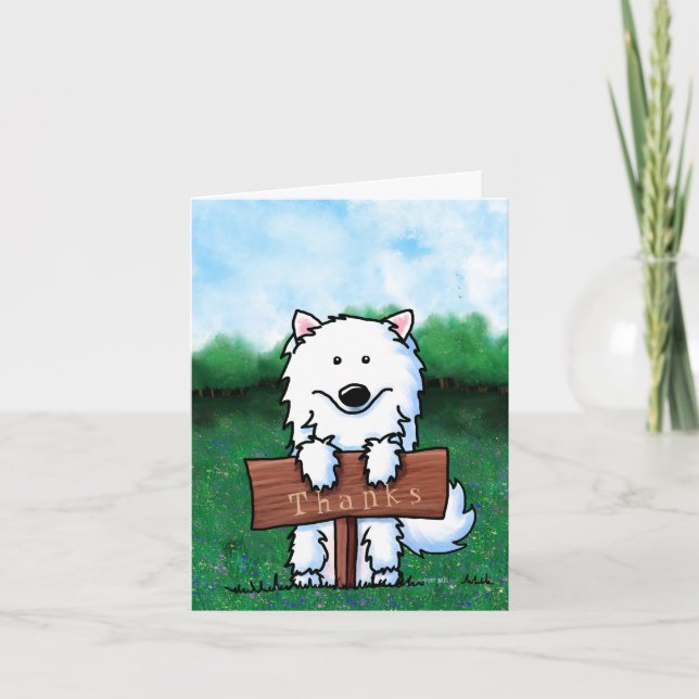 Samoyed Carte de remerciements (Devant)