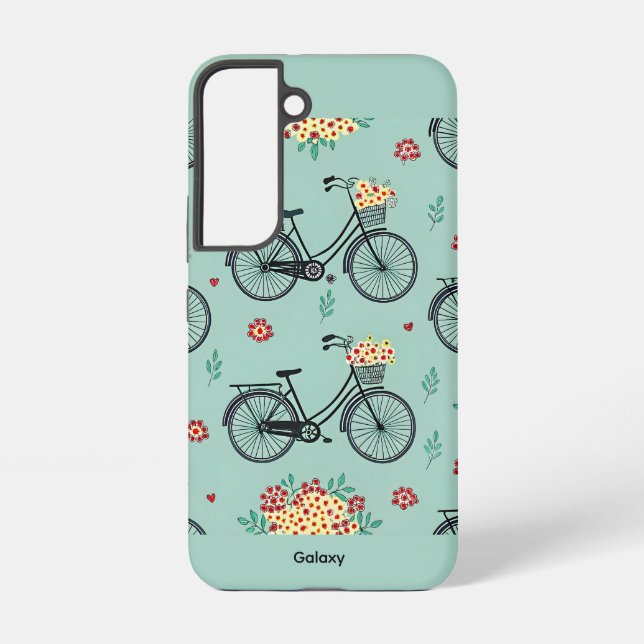Samsung Galaxy Coque de conception de vélo à fleurs émotionnel po (Verso)