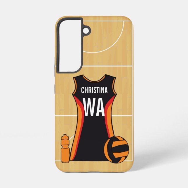 Samsung Galaxy Coque de smartphone netball personnalisé (Verso)