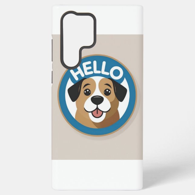 Samsung Galaxy Coque mobile mignon "Hello" (Verso)