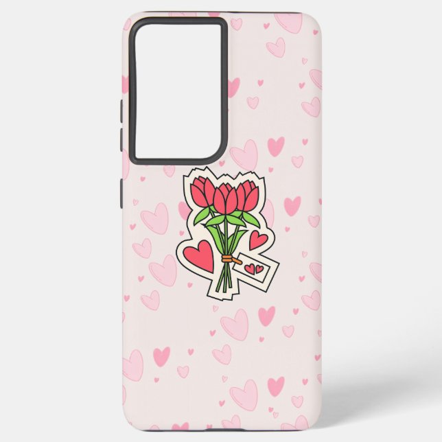 SAMSUNG GALAXY ROSES SUR VOTRE COQUE TÉLÉPHONIQUE (Verso)
