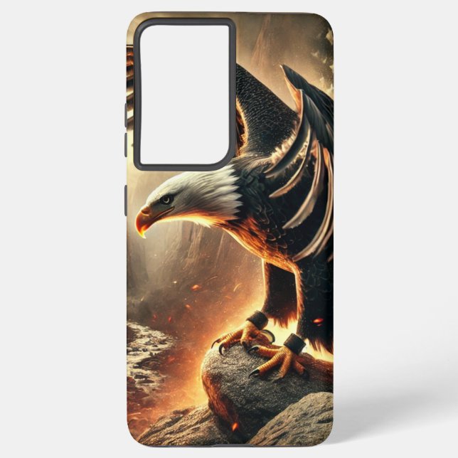 Samsung Galaxy S21 Plus Coque Aigle Américain (Verso)