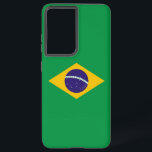 Samsung Galaxy S21 Ultra Coque avec drapeau brésil<br><div class="desc">Transformez votre Samsung Galaxy S21 Ultra avec notre couverture téléphonique exclusive avec le drapeau du Brésil! Réalisée avec une attention minutieuse aux détails, cette couverture téléphonique présente fièrement le design emblématique du drapeau brésilien. Le drapeau présente un champ vert avec un diamant jaune au centre, contenant un globe bleu avec...</div>