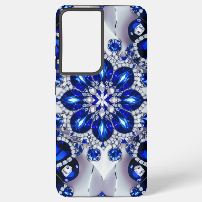 Samsung Galaxy S21 Ultra Coque Bleu Blanc Couleurs (Verso)